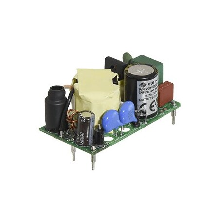 Cui Inc AC to DC Power Supply, 90 to 264V AC, 24V DC, 25W, 1.05A, PCB VOF-S25B-24